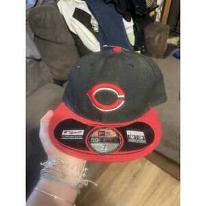 New Era 59Fifty Cincinnati Reds Hat Official On Field Cool Base Sz 7